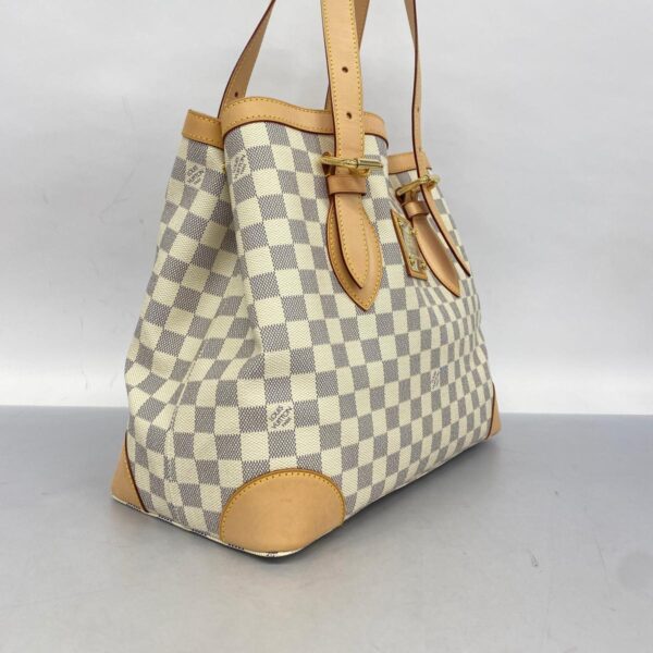 1240001051981 2 Louis Vuitton Hampstead MM Damier Azur Tote Bag White