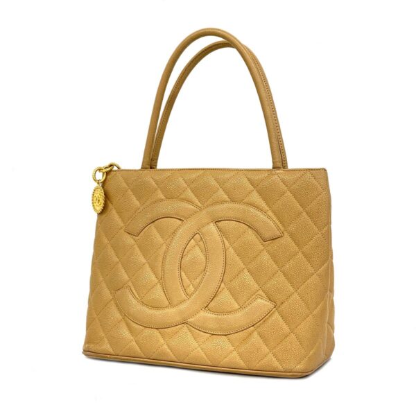 1240001052020 1 Chanel Caviar Skin Tote Bag Beige