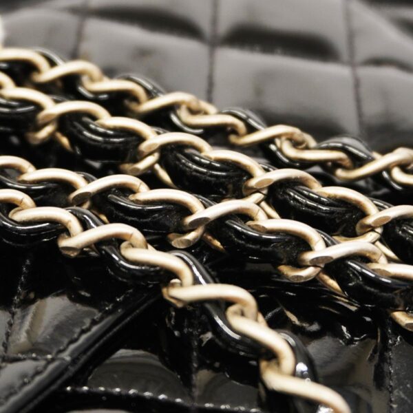 1240001052068 8 Chanel Matelasse Chain Patent Shoulder Bag Black