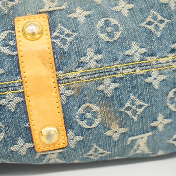 1240001052092 14 Louis Vuitton Neo Cabby MM Monogram Denim 2way Bag Blue