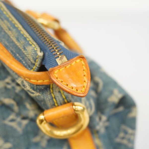 1240001052092 16 Louis Vuitton Neo Cabby MM Monogram Denim 2way Bag Blue