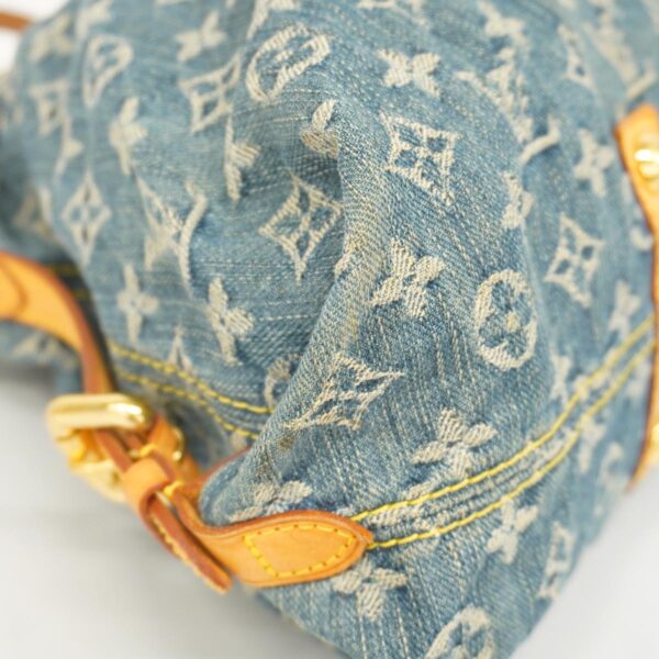 1240001052092 9 Louis Vuitton Neo Cabby MM Monogram Denim 2way Bag Blue