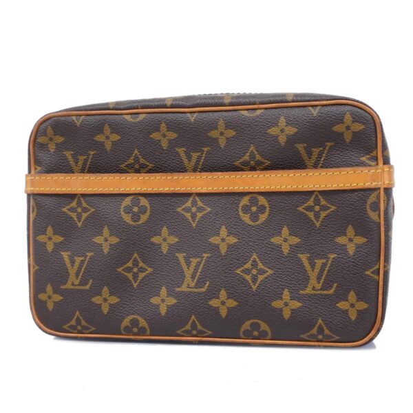 1240001052109 1 Louis Vuitton Compiegne 23 Monogram Clutch Bag Brown