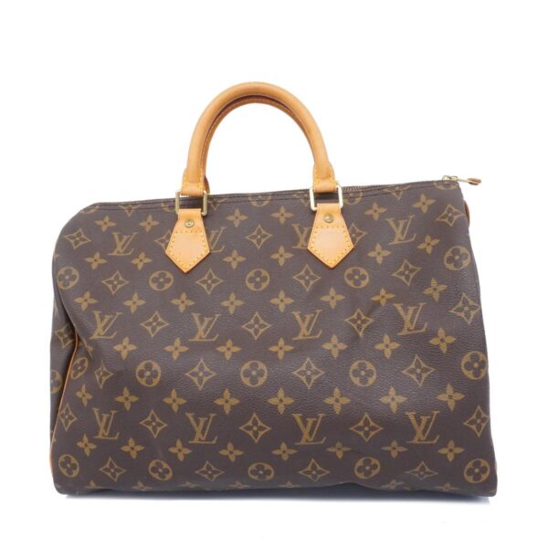 1240001052111 1 Louis Vuitton Speedy 35 Monogram Handbag Brown