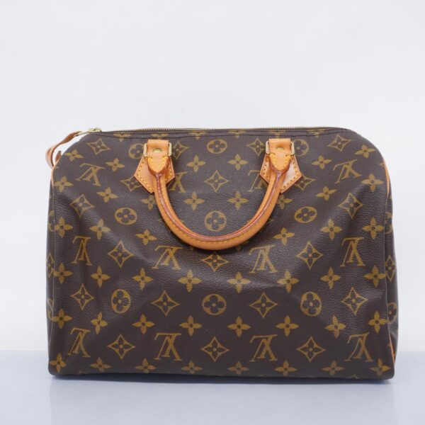 1240001052112 12 Louis Vuitton Speedy 30 Monogram Handbag Brown