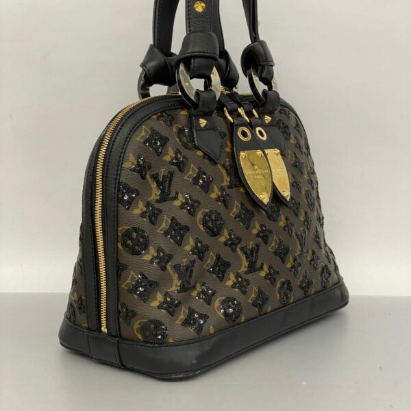 1240001052165 2 Louis Vuitton Alma Sequins Monogram Eclipse Handbag Noir