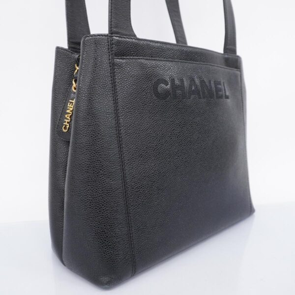 1240001052177 2 Chanel Caviar Skin Shoulder Bag Black