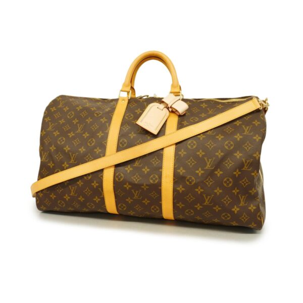 1240001052198 1 Louis Vuitton Keepall Bandouliere 55 Monogram Bag Brown