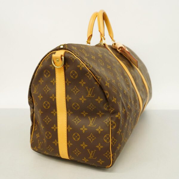 1240001052198 2 Louis Vuitton Keepall Bandouliere 55 Monogram Bag Brown