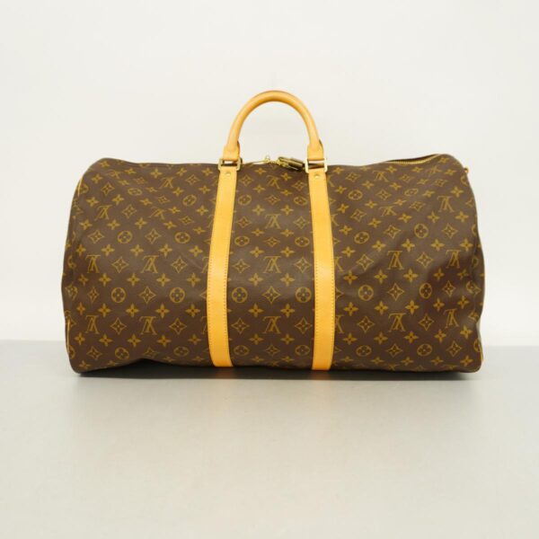 1240001052198 3 Louis Vuitton Keepall Bandouliere 55 Monogram Bag Brown