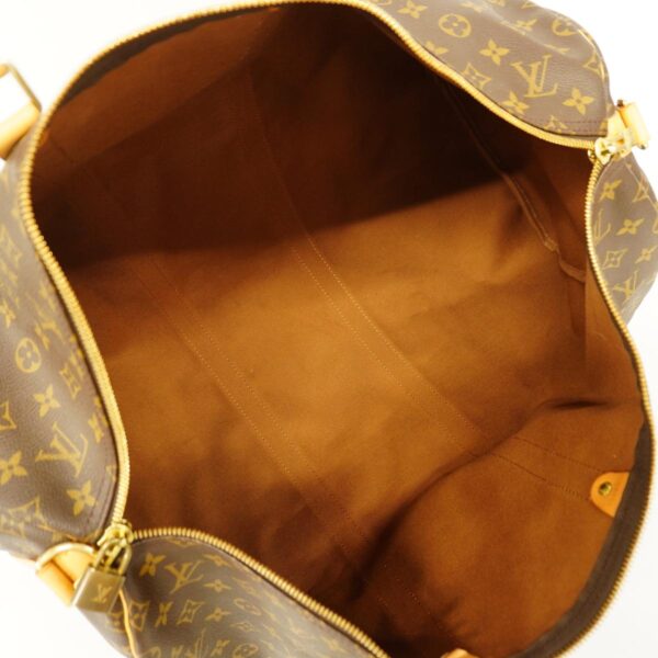 1240001052198 4 Louis Vuitton Keepall Bandouliere 55 Monogram Bag Brown