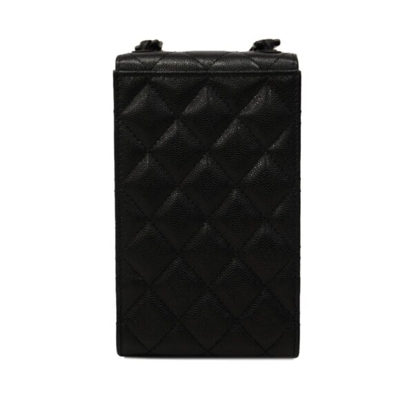 1240001052242 10 Chanel Matelasse Caviar Skin Phone Case Black