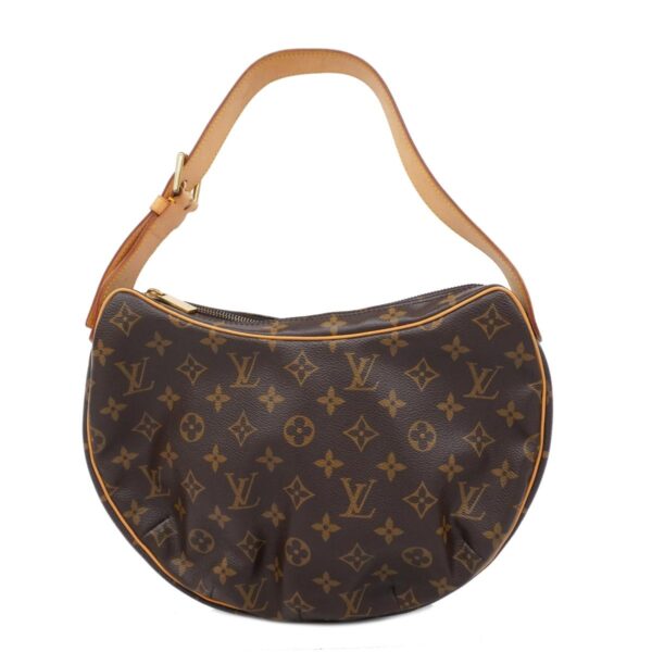 1240001052247 1 Louis Vuitton Croissant MM Monogram Shoulder Bag Brown