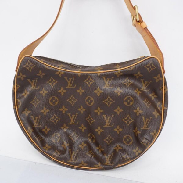 1240001052247 14 Louis Vuitton Croissant MM Monogram Shoulder Bag Brown