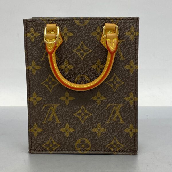 1240001052275 12 Louis Vuitton Petite Sac Plat Monogram 2way Bag Brown