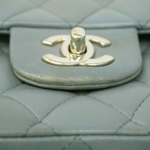 1240001052312 11 Chanel Matelasse W Flap W Chain Lambskin Shoulder Bag Blue