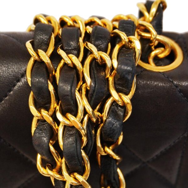 1240001052314 10 Chanel Diana Chain Lambskin Shoulder Bag Black