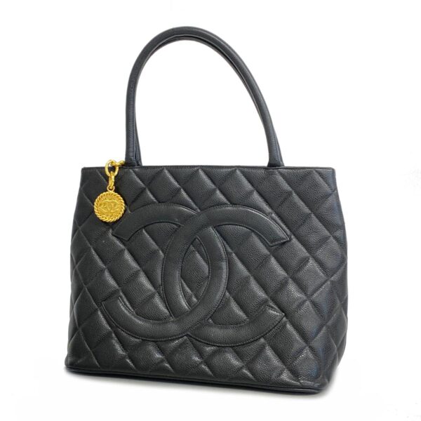 1240001052347 1 Chanel Caviar Skin Tote Bag Black