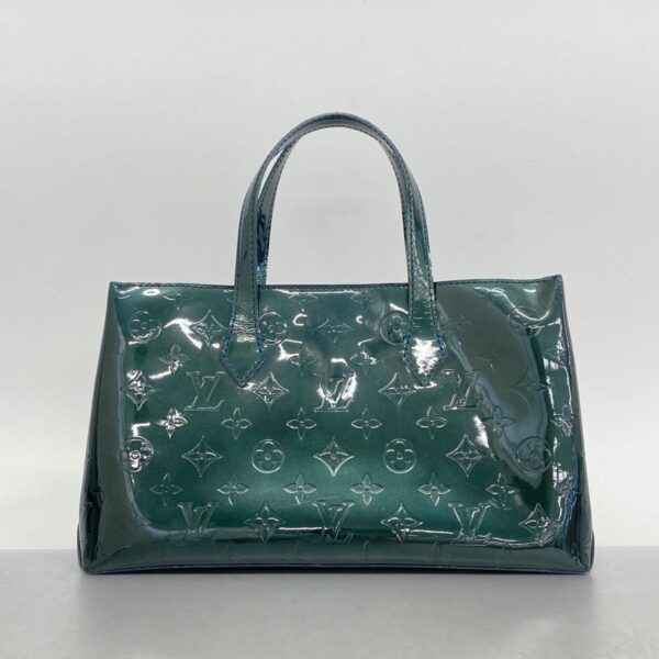 1240001052380 10 Louis Vuitton Wilshire PM Vernis Tote Bag Blue Nuit