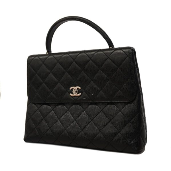 1240001052407 1 Chanel Matelasse Caviar Skin Handbag Black