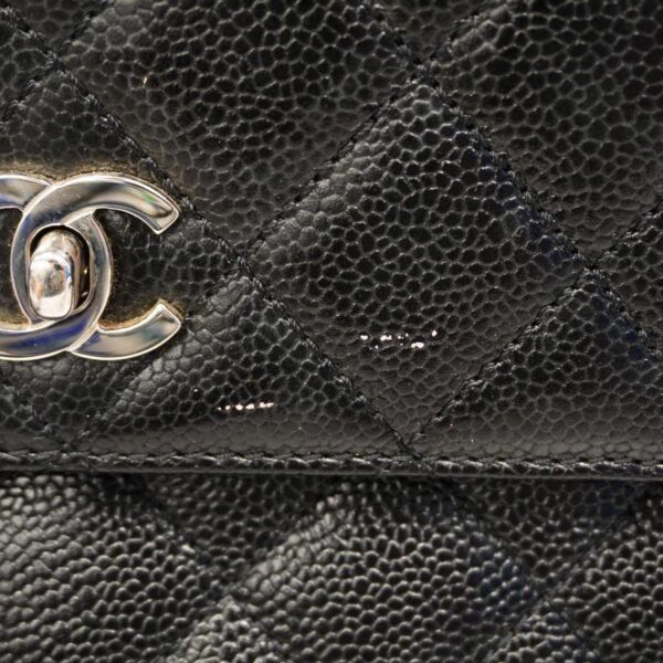 1240001052407 7 Chanel Matelasse Caviar Skin Handbag Black