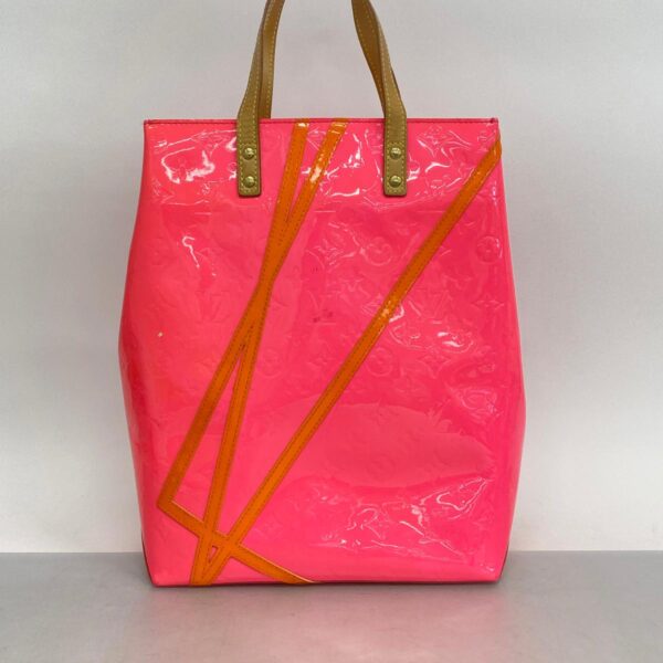 1240001052476 13 Louis Vuitton Lead MM VerniFluo Tote Bag Rose