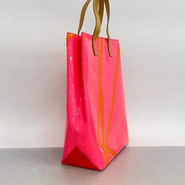 1240001052476 2 Louis Vuitton Lead MM VerniFluo Tote Bag Rose