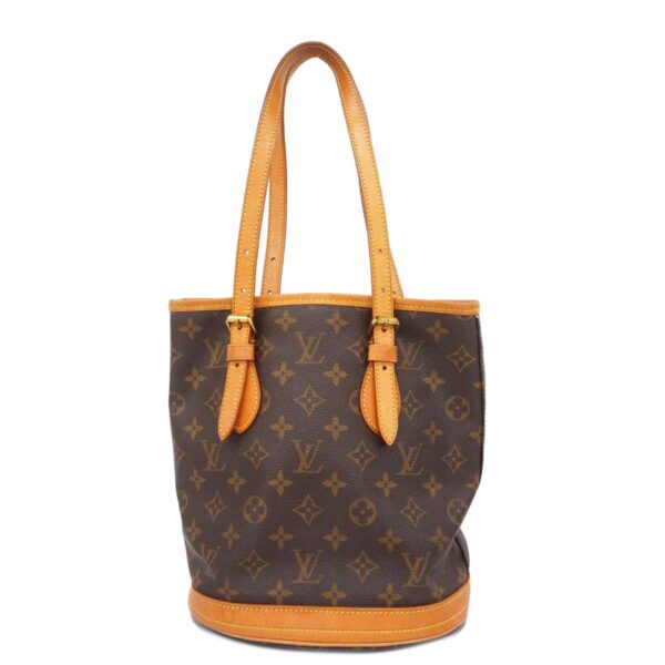 1240001052503 1 Louis Vuitton Bucket PM Monogram Tote Bag Brown