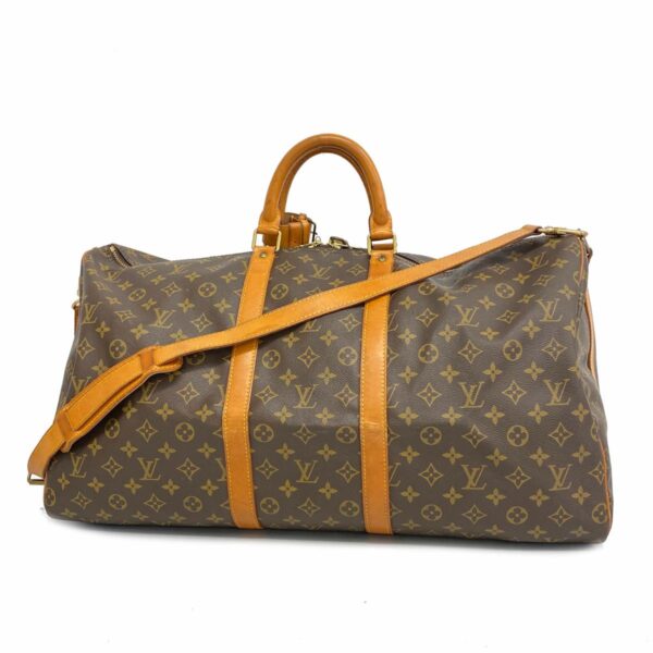 1240001052515 1 Louis Vuitton Keepall Bandouliere 55 Monogram Bag Brown