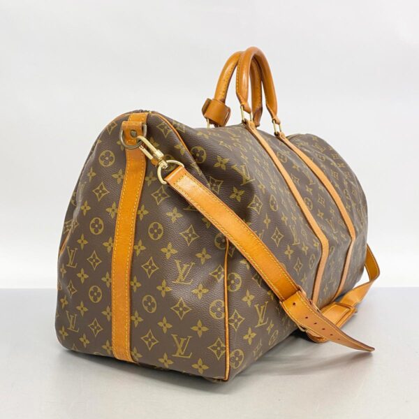 1240001052515 2 Louis Vuitton Keepall Bandouliere 55 Monogram Bag Brown