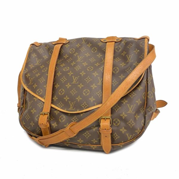 1240001052570 1 1 Louis Vuitton Saumur 43 Monogram Shoulder Bag Brown