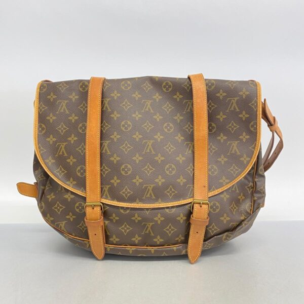 1240001052570 15 1 Louis Vuitton Saumur 43 Monogram Shoulder Bag Brown