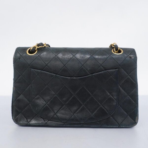 1240001052592 20 Chanel Matelasse W Flap W Chain Lambskin Shoulder Bag Black