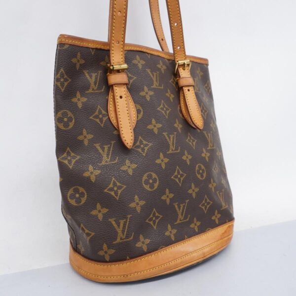 1240001052595 2 Louis Vuitton Bucket PM Monogram Tote Bag Brown