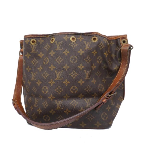 1240001052596 1 Louis Vuitton Petit Noe Monogram Shoulder Bag Brown