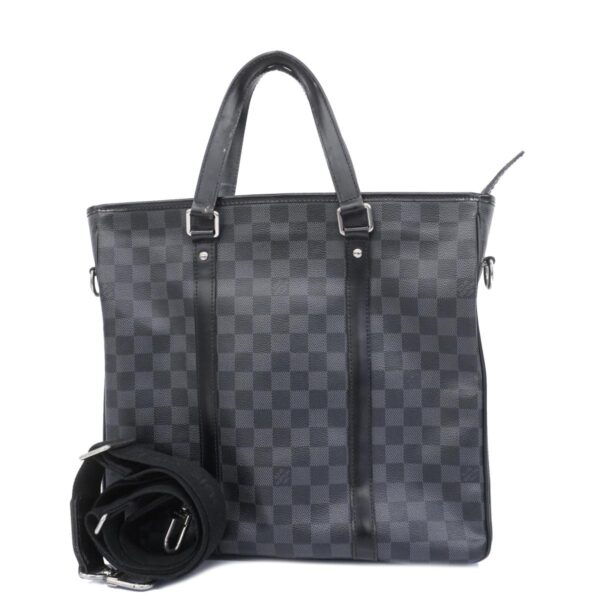 1240001052621 1 Louis Vuitton Tadao PM NM Damier Graphite 2way Bag Black