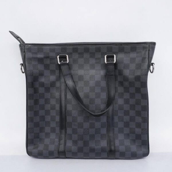 1240001052621 18 Louis Vuitton Tadao PM NM Damier Graphite 2way Bag Black