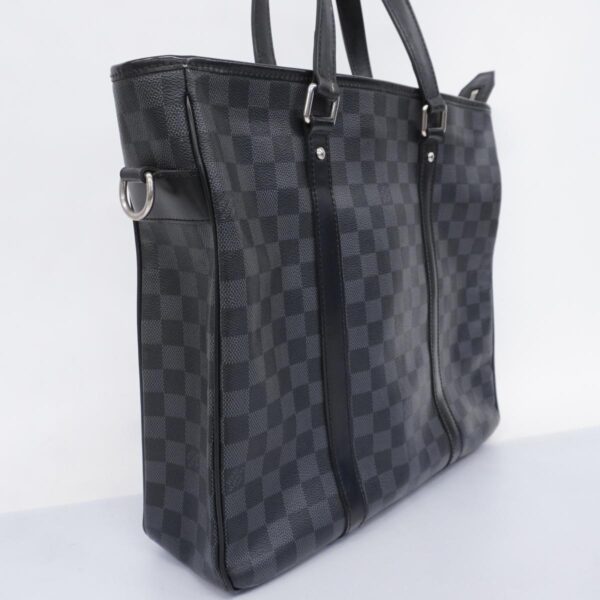 1240001052621 2 Louis Vuitton Tadao PM NM Damier Graphite 2way Bag Black