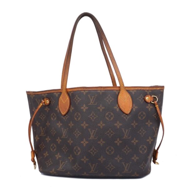 1240001052634 1 Louis Vuitton Neverfull PM Monogram Tote Bag Brown