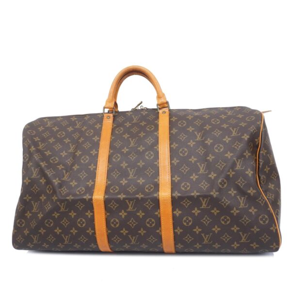 1240001052641 1 Louis Vuitton Keepall 60 Monogram Bag Brown