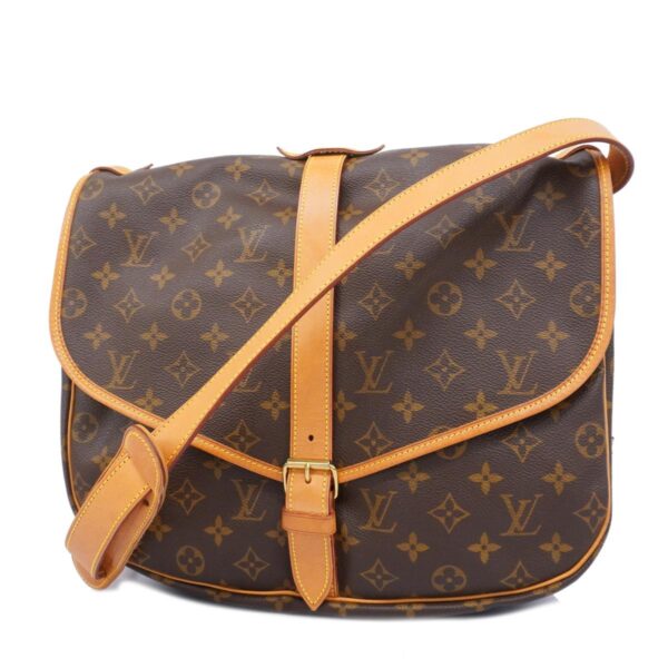 1240001052662 1 Louis Vuitton Saumur 35 Monogram Shoulder Bag Brown