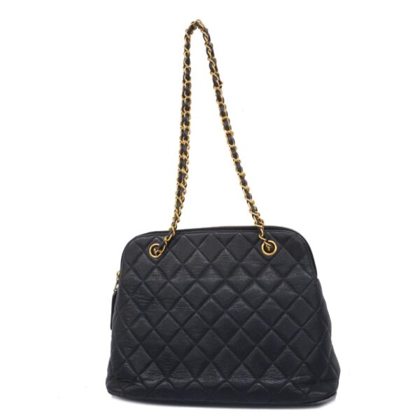 1240001052670 1 Chanel Matelasse Chain Caviar Skin Shoulder Bag Black