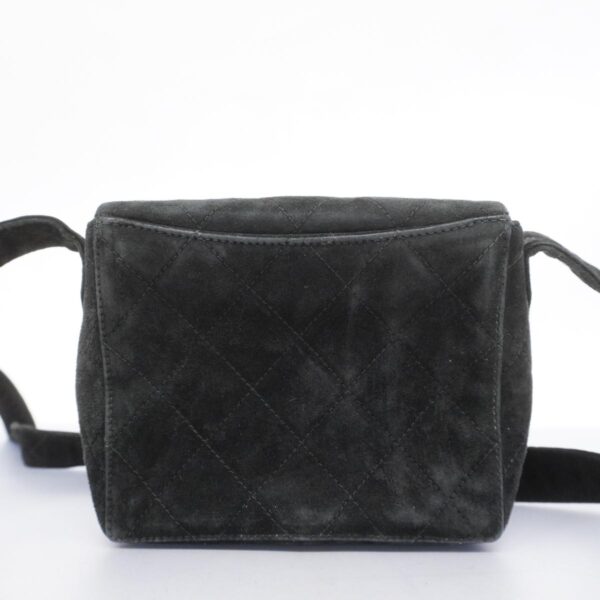 1240001052671 16 Chanel Matelasse Suede Shoulder Bag Black