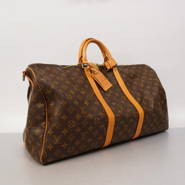 1240001052681 2 Louis Vuitton Keepall Bandouliere 55 Monogram Bag Brown