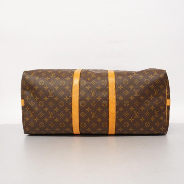 1240001052681 3 Louis Vuitton Keepall Bandouliere 55 Monogram Bag Brown