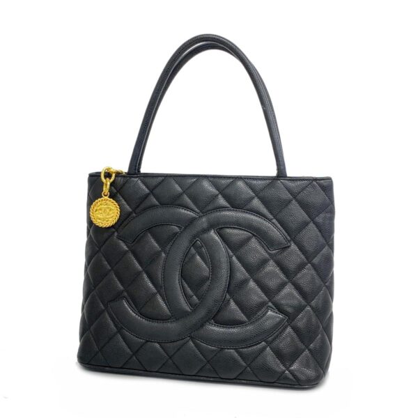 1240001052685 1 Chanel Caviar Skin Lambskin Tote Bag Black