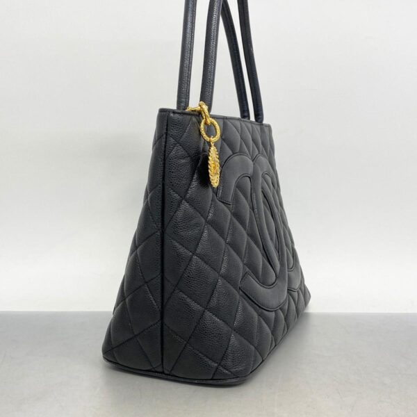 1240001052685 2 Chanel Caviar Skin Lambskin Tote Bag Black