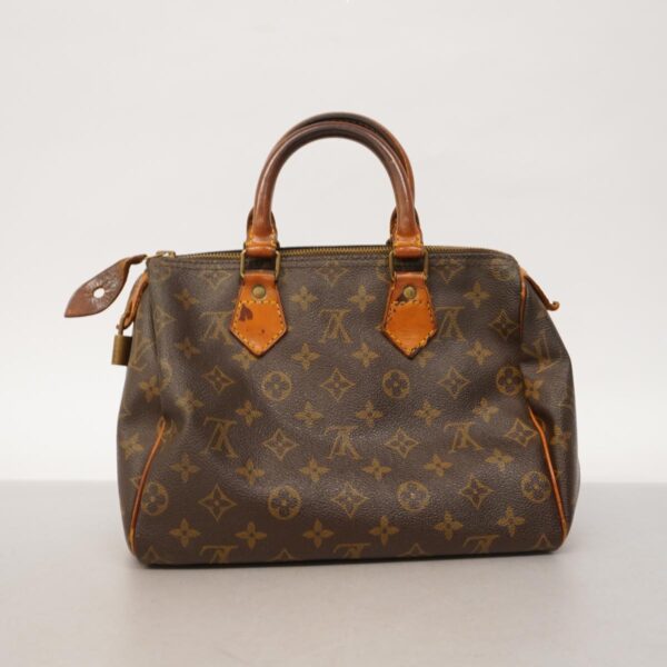 1240001052707 15 Louis Vuitton Speedy 25 Monogram Handbag Brown