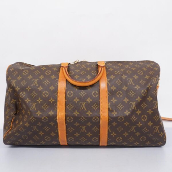 1240001052712 17 Louis Vuitton Keepall Bandouliere 55 Monogram Bag Brown