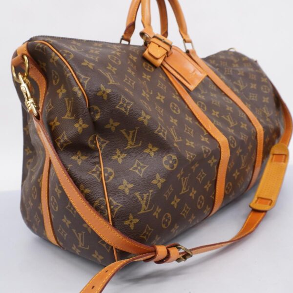 1240001052712 2 Louis Vuitton Keepall Bandouliere 55 Monogram Bag Brown